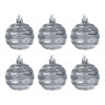 СНОУ БУМ Набор шаров 6 см, 6 шт, серебро, 26-198