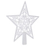 СНОУ БУМ Наконечник на елку “Звезда” 20.5x21.5 см, глиттер, белый, пластик