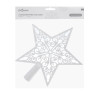 СНОУ БУМ Наконечник на елку “Звезда” 20.5x21.5 см, глиттер, белый, пластик