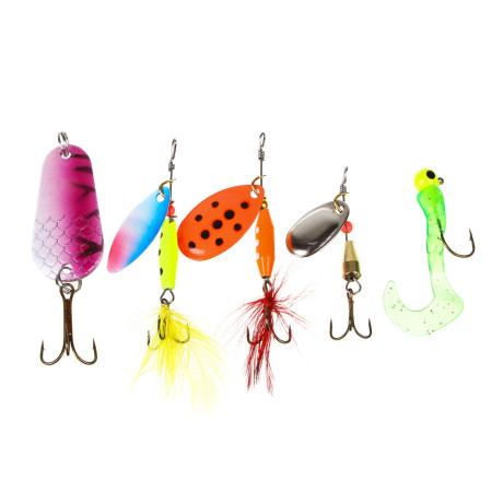 AZOR FISHING Набор спиннингиста, спиннинг 2,1м, катушка с леской, 5 приманок