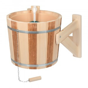 Душ русский 16л, пластик.вставка, наливной клапан, "Контраст" (тиснение), липа, 32422 Банные штучки