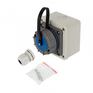 REXANT розетка силовая влагозащищенная настенная с крышкой 2Р+РЕ 16А 220В IP68, 111-125