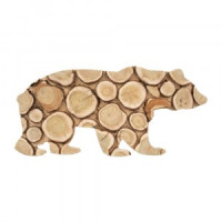 Панно можжевеловое, фигурное, медведь 27*57см 33577 Банные штучки