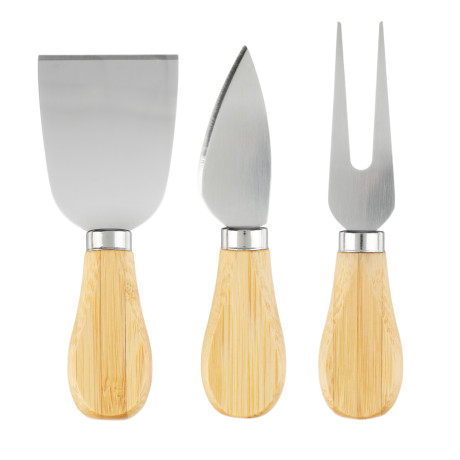 SATOSHI Доска сервировочная для сыра с приборами, бамбук, 28х20х3.8см