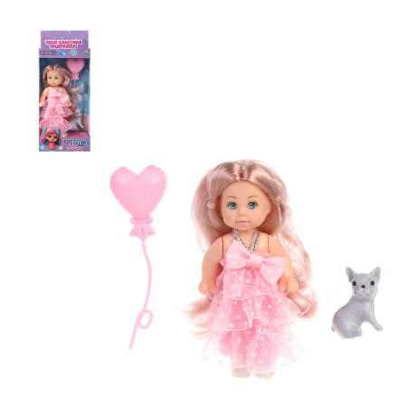 ИГРОЛЕНД Кукла 11,5 см с шариком, 8х4,5х17,4 см, ABS, PVC, микс видов