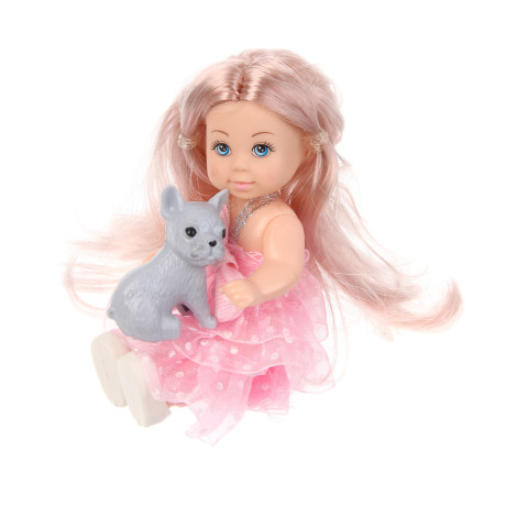 ИГРОЛЕНД Кукла 11,5 см с шариком, 8х4,5х17,4 см, ABS, PVC, микс видов