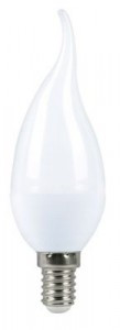 Smartbuy свеча на ветру C37 E14 5W(400lm) 4000K 4K матовая пластик SBL-C37Tip-05-40K-E14