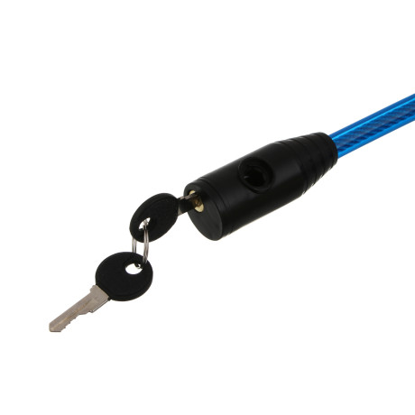 Замок велосипедный тм BY SPORT, противоугонный, тросовый, 1000х12мм, металл, ПВХ, пластик, 3 цвета