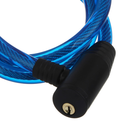 Замок велосипедный тм BY SPORT, противоугонный, тросовый, 1000х12мм, металл, ПВХ, пластик, 3 цвета