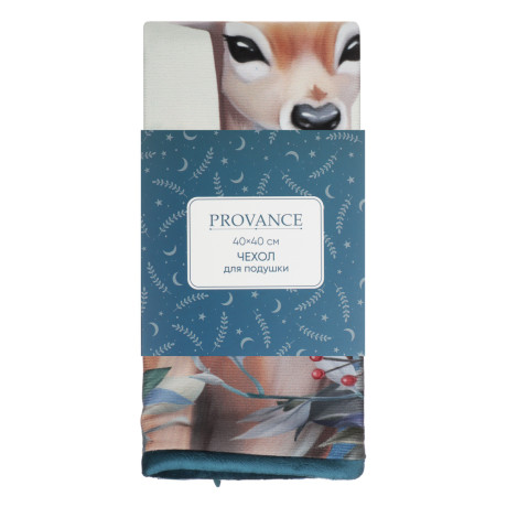 PROVANCE Нордик Чехол для подушки велюр, 40х40см, 100% полиэстер, олень