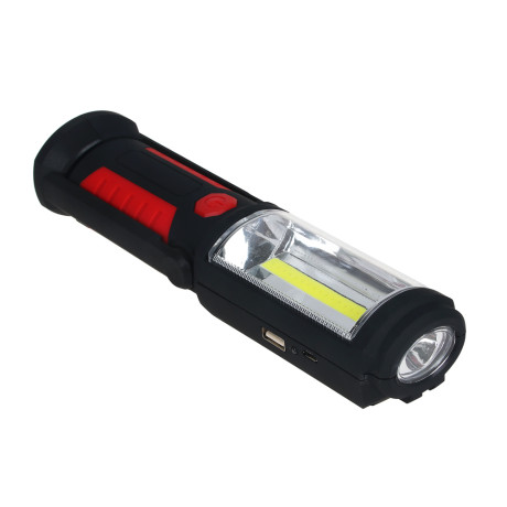 ЕРМАК Фонарь автомобильный светодиодный с магнитом и крюком, 1800мач, USB заряд