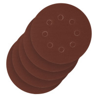 Круг абразивный на ворсовой подложке под &quot;липучку&quot;, перфорированный, P 220, 125 мм, 5 шт Сибртех