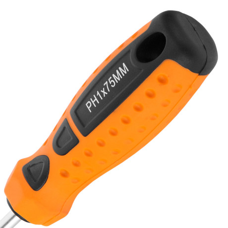 Отвертка "Point", PH1 х 75 мм, CrV, двухкомпонентная рукоятка Sparta