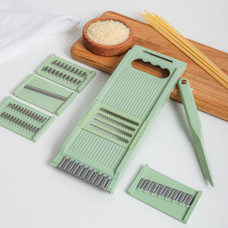 VETTA Терка многофункциональная со сменными лезвиями 25х8,5х2см, нерж.сталь, полипропилен, 7 пр