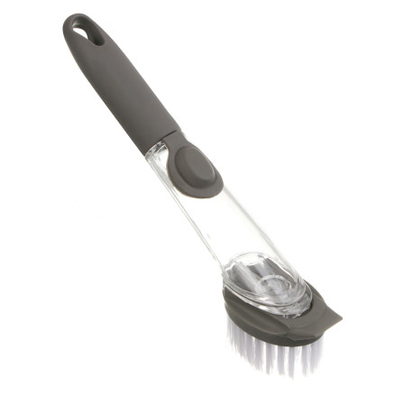 Щетка для посуды с дозатором тм Vetta, 23,5х7х4,5 см, полипропилен, серая