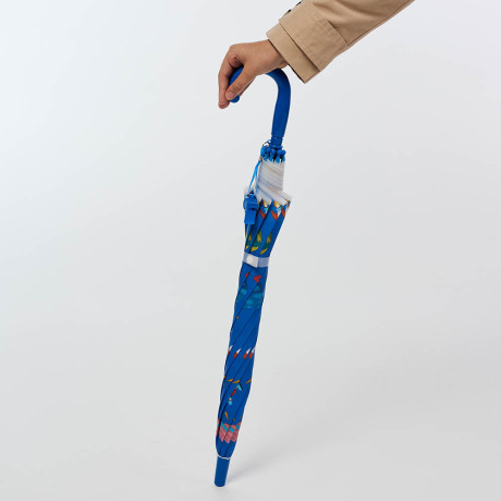 Зонт-трость, детский, POE, пластик, сплав, 50см, 8 спиц, космос синий,, МП-3