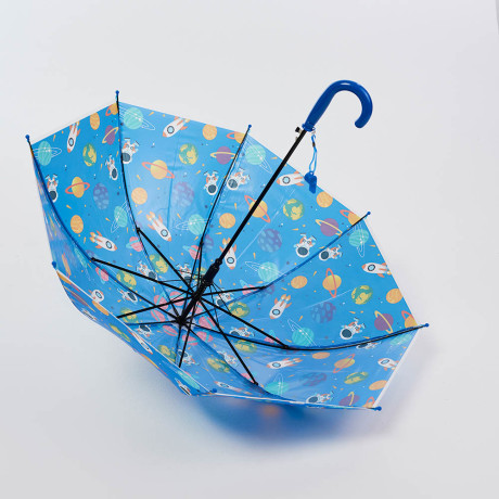 Зонт-трость, детский, POE, пластик, сплав, 50см, 8 спиц, космос синий,, МП-3
