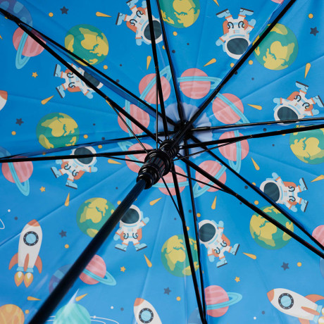 Зонт-трость, детский, POE, пластик, сплав, 50см, 8 спиц, космос синий,, МП-3