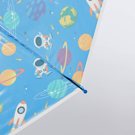 Зонт-трость, детский, POE, пластик, сплав, 50см, 8 спиц, космос синий,, МП-3