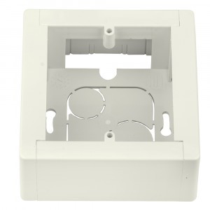 Bylectrica коробка-переходник ОУ 80х80х40 для накл. монтажа 1 пост ОУ бежевый К-440