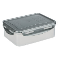 Контейнер герметичный для СВЧ с защелками, 1,1л, 205х135х67мм, пластик