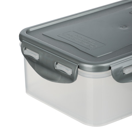 Контейнер герметичный для СВЧ с защелками, 1,1л, 205х135х67мм, пластик
