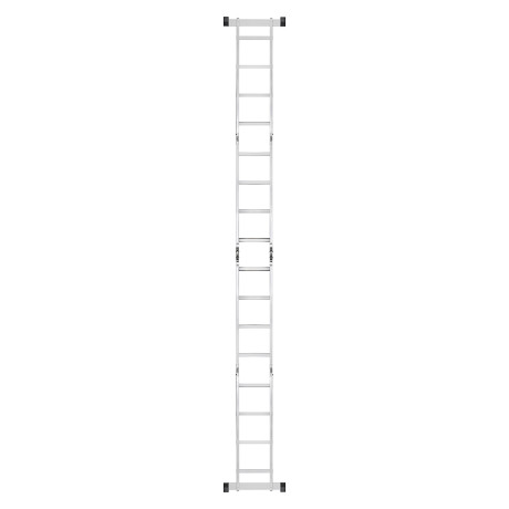 ЕРМАК Лестница-трансформер (макс.нагрузка 150кг) алюминий, 4 секции по 4 ступени,4х4,профиль 1,2мм