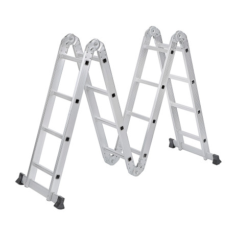 ЕРМАК Лестница-трансформер (макс.нагрузка 150кг) алюминий, 4 секции по 4 ступени,4х4,профиль 1,2мм