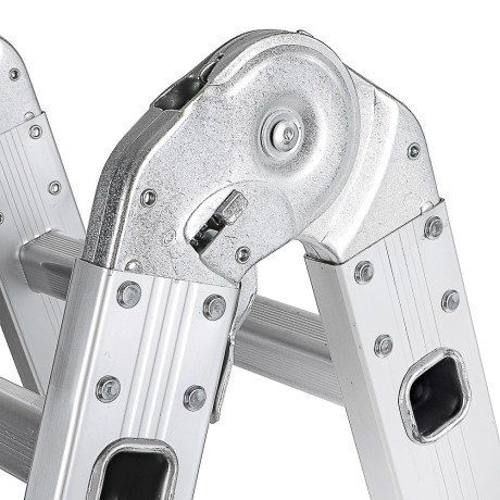 ЕРМАК Лестница-трансформер (макс.нагрузка 150кг) алюминий, 4 секции по 4 ступени,4х4,профиль 1,2мм