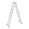 ЕРМАК Лестница-трансформер (макс.нагрузка 150кг) алюминий, 4 секции по 4 ступени,4х4,профиль 1,2мм