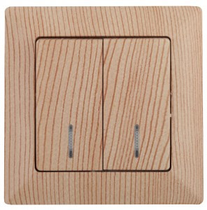 ЭРА Intro Solo выкл. 2 кл.(инд.) 10А, сосна 4-105-11 53600