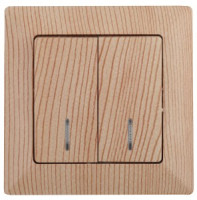 ЭРА Intro Solo выкл. 2 кл.(инд.) 10А, сосна 4-105-11 53600