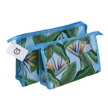 ЮL Набор косметичек 2 шт, полиэстер, ПВХ, L 26,5х17х7см, M 23х14,5х5,5см, 3 диз.