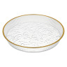 Поднос круглый с золотой каемкой 26,5x23,2x3,7см РЕТ