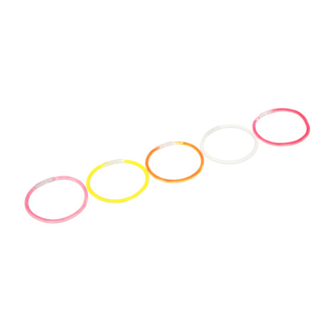 СНОУ БУМ Набор неоновых браслетов 10шт по 20 см, 5 цветов, пластик