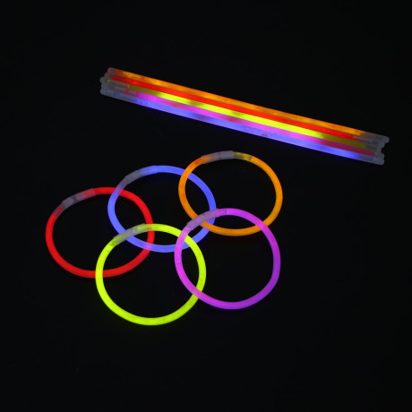 СНОУ БУМ Набор неоновых браслетов 10шт по 20 см, 5 цветов, пластик