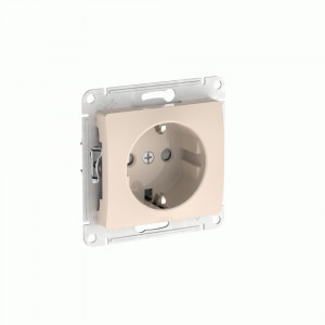 Systeme Electric GLOSSA мех. роз. СУ 1 мест. (земля) штор, 16А (автоклеммы) БЕЖЕВЫЙ GSL000245S (20!)