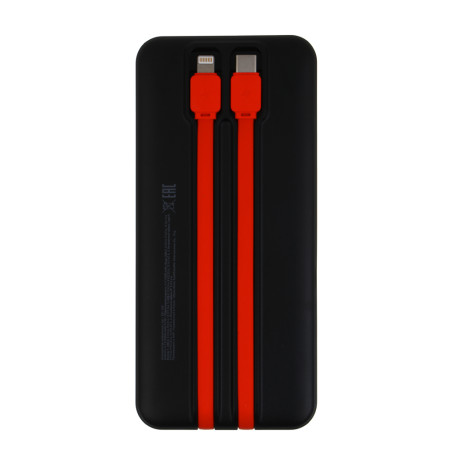 Аккумулятор мобильный BY Bolt20 20000мАч, встроен. кабели Type-C, iP, 20W, 3A, пластик, черный