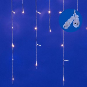 Гирлянда-бахрома ул. св/д мерцание 25м 440 LED провод прозр ULD-B25006-440/TTK WARMWHITE-WHITE Uniel