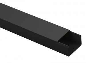 ЭРА кабель-канал ПВХ черный 40х25 2м (24м в уп., цена за 1м) KK-B-40-25 61744