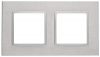 ЭРА 14 Elegance рамка СУ 2 мест.металл, алюминий+алюм 14-5202-03 5817