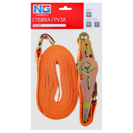 ЕРМАК / NG Стяжка груза 4,5 м, ширина ленты 25 мм, 800 кг