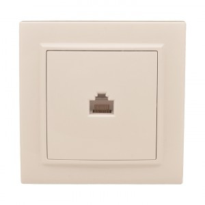 EKF Минск Розетка RJ-45 1-мест. СП бежевый ERK01-035-20
