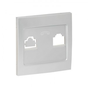 EKF Валенсия лиц. панель роз. Phone 1-местная сталь Al/Cu (корпус PC) EST01-L-034-30