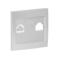 EKF Валенсия лиц. панель роз. Phone 1-местная сталь Al/Cu (корпус PC) EST01-L-034-30