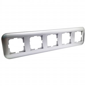 OVIVO Рамка СУ 5-местн. LOFT, серебро