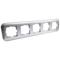 OVIVO Рамка СУ 5-местн. LOFT, серебро