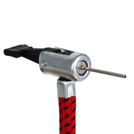 ЕРМАК Насос ножной, сдвоенный, манометр, 2x55x120мм, красный, Дабл