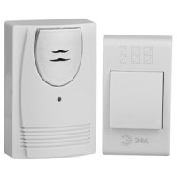 ЭРА C61 звонок беспроводной цифр. 100м, 32 мелодии, 2хАА/A23 с кнопкой IP20, индик., бел BL 5756