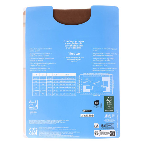 Колготки женские Sisi 40 DEN, размер 2 (S), цвет Daino/Miele